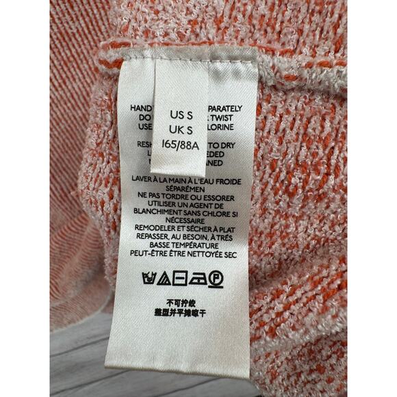 Free People Striped Super Soft Tunic Sweater Womens Small Pink Orange White - Picture 8 of 12